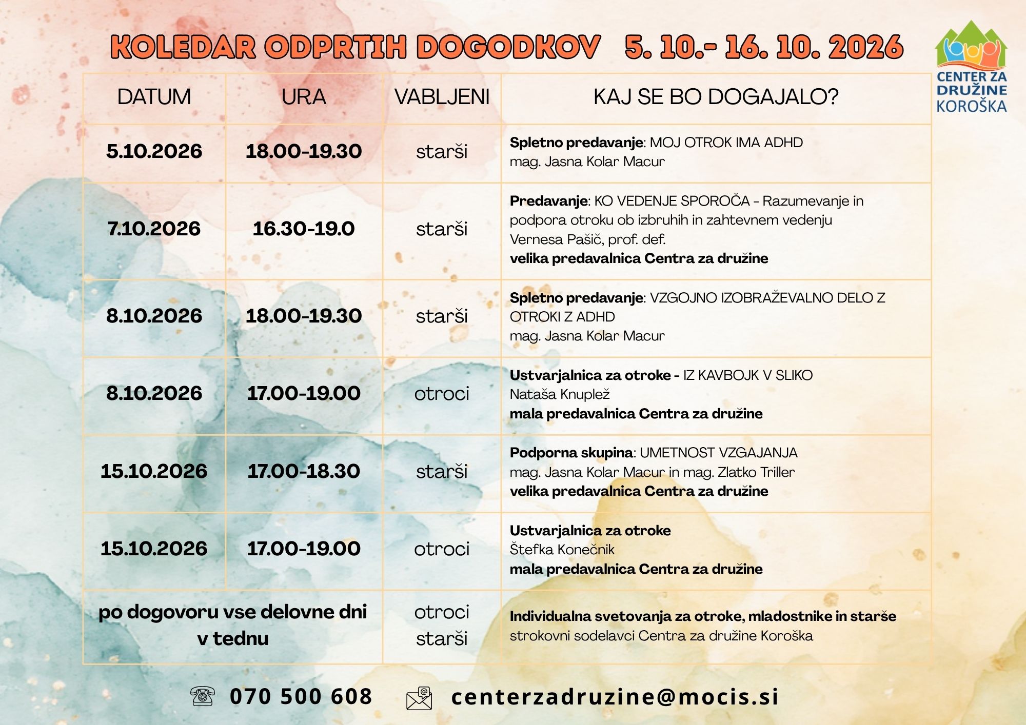 Koledar dogodkov